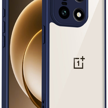 Kapa Hawkeye Clear Slim Tough Back Cover for OnePlus 15 | Camera Lens Protector Anti Yellow Shockproof Clear Hybrid Case Cover (Blue)
