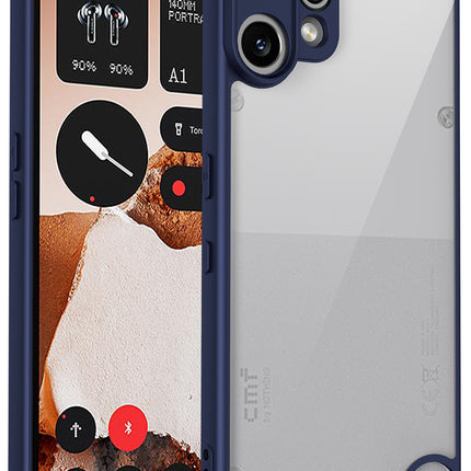 Kapa Hawkeye Clear Slim Tough Back Cover for CMF Phone 2 PRO | Camera Lens Protector Anti Yellow Shockproof Clear Hybrid Case Cover (Blue)