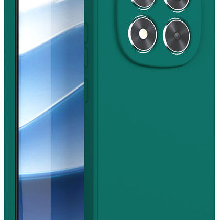 Kapa Matte Protective Lens Flexible Back Cover for Redmi Note 14 Pro (5G) | Slim Silicone with Soft Lining Shockproof Full Body Bumper Case (Green)