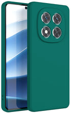 Kapa Matte Protective Lens Flexible Back Cover for Redmi Note 14 Pro (5G) | Slim Silicone with Soft Lining Shockproof Full Body Bumper Case (Green)