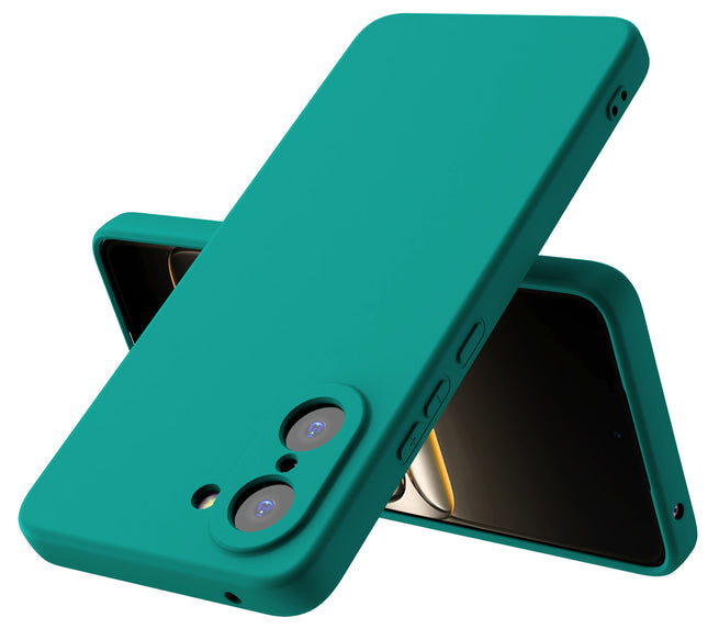 Kapa Matte Protective Lens Flexible Back Cover for OnePlus Nord CE 5 | Slim Silicone with Soft Lining Shockproof Full Body Bumper Case (Green)