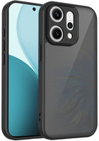 Kapa Smoked Hawkeye Matte Slim Tough Back Cover for Oppo Reno 14 5G | Camera Lens Protector Anti Yellow Shockproof Matte Hybrid Case Cover (Smoked Black)