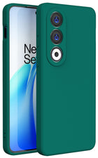 Kapa Matte Protective Lens Flexible Back Cover for OnePlus Nord CE 4 | Slim Silicone with Soft Lining Shockproof Full Body Bumper Case (Green)