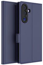 Kapa Noble Slim Magnetic Leather Flip Case Cover for Samsung Galaxy M56 | Card Holder Stand Flip Wallet Case (Blue)