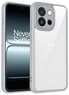 Kapa Hawkeye Clear Slim Tough Back Cover for OnePlus 13S | Camera Lens Protector Anti Yellow Shockproof Clear Hybrid Case Cover (Grey)