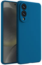 Kapa Matte Protective Lens Flexible Back Cover for Samsung Galaxy S25 Edge | Slim Silicone with Soft Lining Shockproof Full Body Bumper Case (Blue)