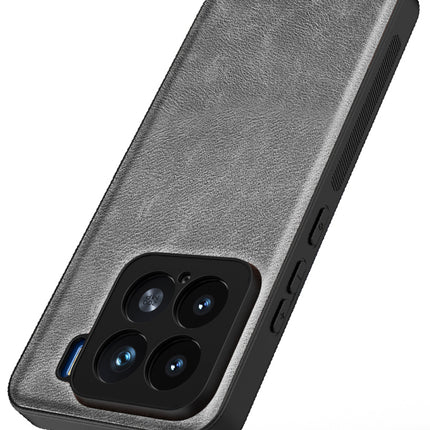 Kapa Tux Leather Back Cover for Xiaomi 15 5G | Slim Shockproof Camera Protection Bumper Case (Grey)