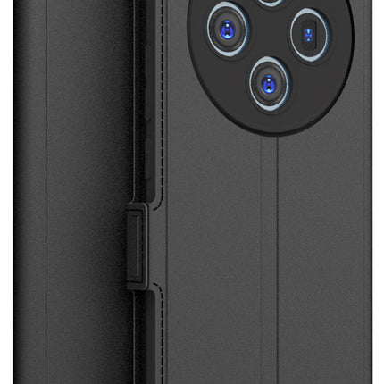Kapa Noble Slim Magnetic Leather Flip Case Cover for Vivo X100 (5G) | Card Holder Stand Flip Wallet Case (Black) - Mobizang