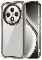 Kapa Warrior Acrylic Clear Back Cover For Oppo F27 Pro / Oppo F27 Pro Plus | Slim Shockproof [Military Grade Protection] Hybrid Bumper Case (Grey Sides)