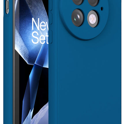 Kapa Matte Protective Lens Flexible Back Cover for OnePlus 13 | Slim Silicone with Soft Lining Shockproof Full Body Bumper Case (Blue) - Mobizang