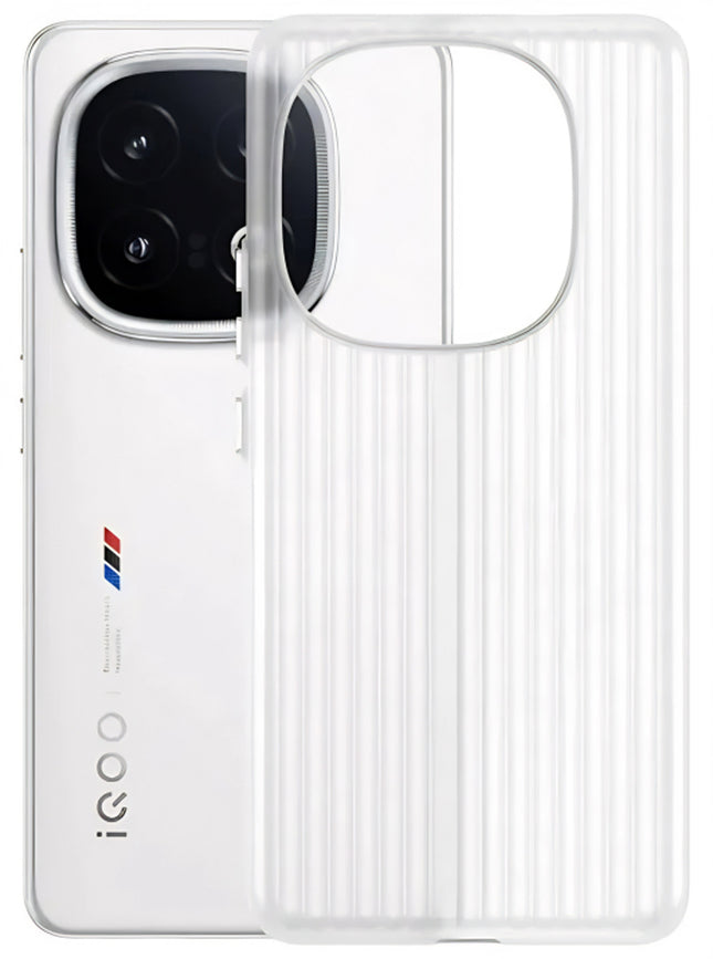 Kapa Wave Frosted Grip Back Cover for Iqoo 13 5G | Ultra Slim [With Metal Buttons] Matte Finish Back Case (White)