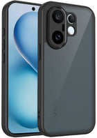 Kapa Smoked Hawkeye Matte Slim Tough Back Cover for Vivo X200 FE 5G | Camera Lens Protector Anti Yellow Shockproof Matte Hybrid Case Cover (Smoked Black)