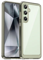 Kapa Unicorn Acrylic Clear Back Cover For Samsung Galaxy S24 FE | Slim Shockproof [Military Grade Protection] Hybrid Bumper Case (Grey Sides) - Mobizang