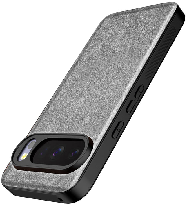 Kapa Tux Leather Back Cover for Google Pixel 10 PRO | Slim Shockproof Camera Protection Bumper Case (Grey)