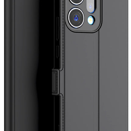 Kapa Noble Slim Magnetic Leather Flip Case Cover for Oppo Reno 14 5G | Card Holder Stand Flip Wallet Case (Black) - Mobizang