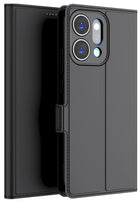 Kapa Noble Slim Magnetic Leather Flip Case Cover for Oppo Reno 14 5G | Card Holder Stand Flip Wallet Case (Black) - Mobizang