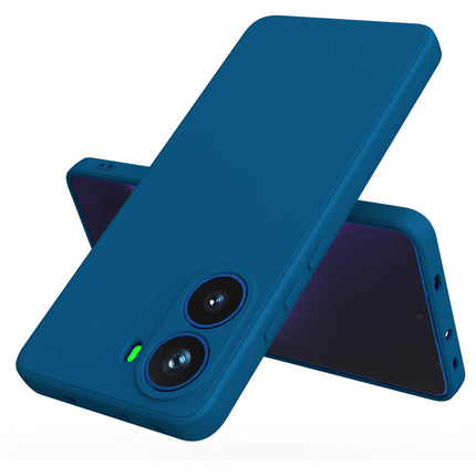 Kapa Matte Protective Lens Flexible Back Cover for Poco X7 Pro 5G | Slim Silicone with Soft Lining Shockproof Full Body Bumper Case (Blue)