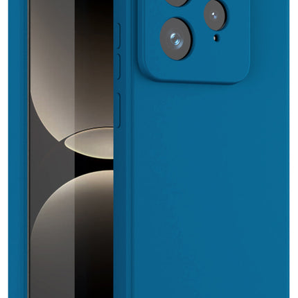 Kapa Matte Protective Lens Flexible Back Cover for Realme GT 7 PRO | Slim Silicone with Soft Lining Shockproof Full Body Bumper Case (Blue)