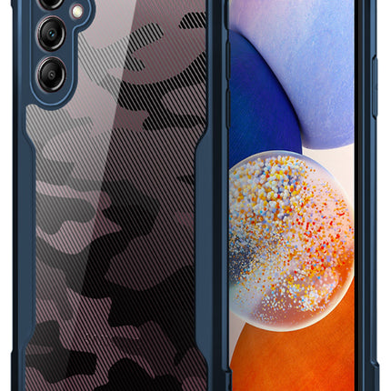 Kapa Beetle Camouflage Back Cover for Samsung Galaxy M55 / F55 | [Military Grade Protection] Shock Proof Slim Hybrid Bumper Case (Blue)