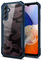 Kapa Beetle Camouflage Back Cover for Samsung Galaxy M55 / F55 | [Military Grade Protection] Shock Proof Slim Hybrid Bumper Case (Blue)