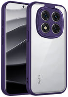 Kapa Hawkeye Clear Slim Tough Back Cover for Redmi Note 15 Pro 5G | Camera Lens Protector Anti Yellow Shockproof Clear Hybrid Case Cover (Purple)