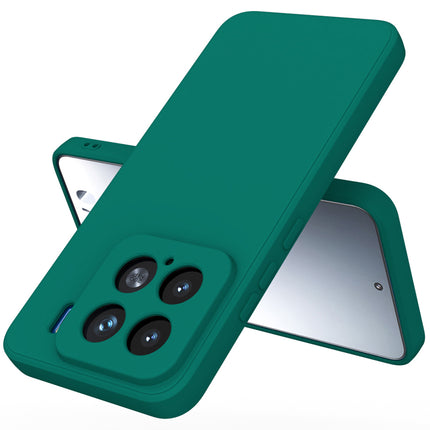 Kapa Matte Protective Lens Flexible Back Cover for Xiaomi 15 5G | Slim Silicone with Soft Lining Shockproof Full Body Bumper Case (Green)