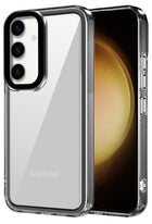 Kapa Warrior Acrylic Clear Back Cover For Samsung Galaxy S25 | Slim Shockproof [Military Grade Protection] Hybrid Bumper Case (Grey Sides) - Mobizang