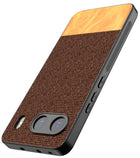 Kapa Soft Fabric & Leather Hybrid Protective Back Cover for OnePlus Nord 4 | Shockproof Slim Hard Anti Slip Back Case (Brown)