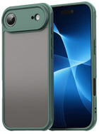 Kapa Shield Frosted Acrylic Back Cover for Apple iPhone 17 Air| Hard Slim Inbuilt Camera Lens Cover Protection Shock Proof Case (Green Sides)