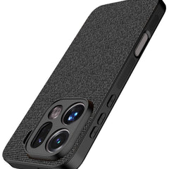 Kapa Soft Full Fabric Protective Back Case Cover for Oppo Find X9 Pro | Shockproof Slim Hard Anti Slip Back Case (Black) - Mobizang