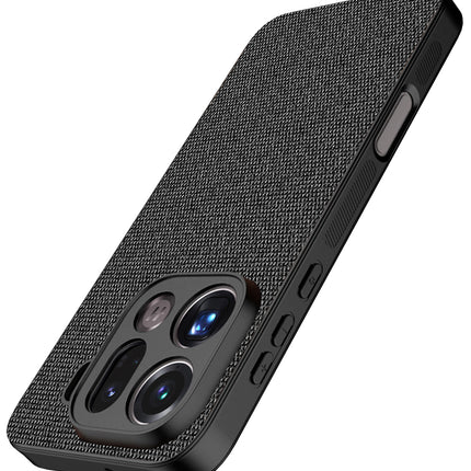 Kapa Soft Full Fabric Protective Back Case Cover for Oppo Find X9 Pro | Shockproof Slim Hard Anti Slip Back Case (Black) - Mobizang