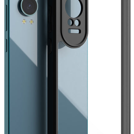 Kapa Hawkeye Clear Back Cover for OnePlus Nord CE 4 Lite | Camera Lens Protector Shockproof Slim Clear Case Cover (Black)