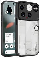 Kapa Hawkeye Clear Slim Tough Back Cover for Nothing Phone 3 5G | Camera Lens Protector Anti Yellow Shockproof Clear Hybrid Case Cover (Black Sides)