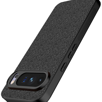 Kapa Soft Full Fabric Protective Back Case Cover for Google Pixel 10 Pro XL | Shockproof Slim Hard Anti Slip Back Case (Black)