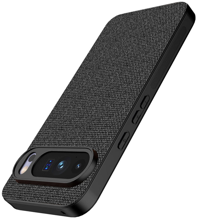 Kapa Soft Full Fabric Protective Back Case Cover for Google Pixel 10 Pro XL | Shockproof Slim Hard Anti Slip Back Case (Black)