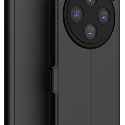 Kapa Noble Slim Magnetic Leather Flip Case Cover for Vivo X100 Pro (5G) | Card Holder Stand Flip Wallet Case (Black) - Mobizang