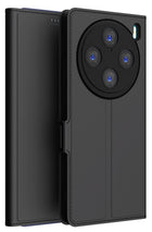 Kapa Noble Slim Magnetic Leather Flip Case Cover for Vivo X100 Pro (5G) | Card Holder Stand Flip Wallet Case (Black) - Mobizang