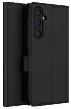 Kapa Noble Slim Magnetic Leather Flip Case Cover for Samsung Galaxy A35 (5G) | Card Holder Stand Flip Wallet Case (Black) - Mobizang