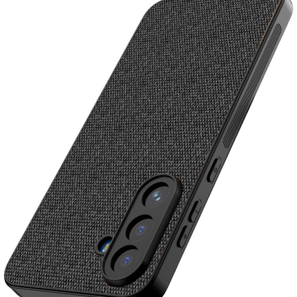 Kapa Soft Full Fabric Protective Back Case Cover for Samsung Galaxy M56 | Shockproof Slim Hard Anti Slip Back Case (Black)