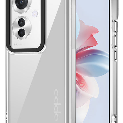 Kapa Warrior Acrylic Clear Back Cover For Oppo F25 Pro (5G) | Slim Shockproof [Military Grade Protection] Hybrid Bumper Case (Clear Sides) - Mobizang
