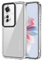Kapa Warrior Acrylic Clear Back Cover For Oppo F25 Pro (5G) | Slim Shockproof [Military Grade Protection] Hybrid Bumper Case (Clear Sides) - Mobizang