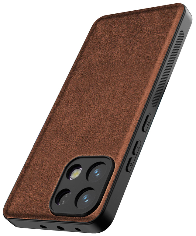 Kapa Tux Leather Back Cover for Oppo K13 5G | Slim Shockproof Camera Protection Bumper Case (Brown)