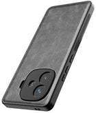 Kapa Tux Leather Back Cover for iQoo Neo 10R | Slim Shockproof Camera Protection Bumper Case (Grey)