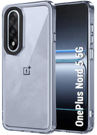 Kapa Warrior Acrylic Clear Back Cover For OnePlus Nord 5 | Slim Shockproof [Military Grade Protection] Hybrid Bumper Case (Clear Sides) - Mobizang