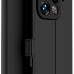 Kapa Noble Slim Magnetic Leather Flip Case Cover for Oppo Find X9 Pro | Card Holder Stand Flip Wallet Case (Black) - Mobizang