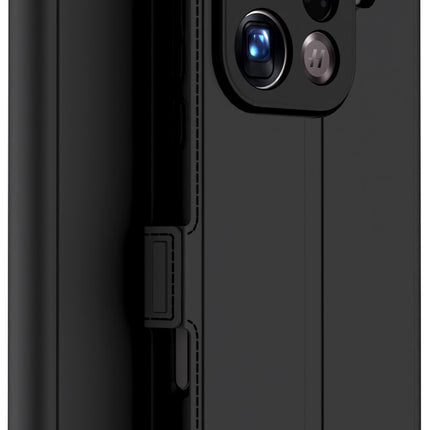 Kapa Noble Slim Magnetic Leather Flip Case Cover for Oppo Find X9 Pro | Card Holder Stand Flip Wallet Case (Black) - Mobizang