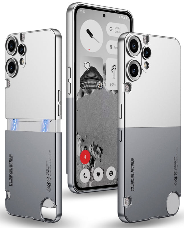 Kapa Double Dip Full 360 Protection Back Case Cover for CMF Phone 2 Pro (Grey,Silver)