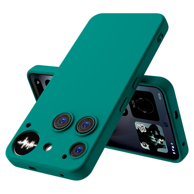 Kapa Matte Protective Lens Flexible Back Cover for Nothing Phone 3 5G | Slim Silicone with Soft Lining Shockproof Full Body Bumper Case (Green)