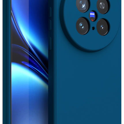 Kapa Matte Protective Lens Flexible Back Cover for Vivo X200 Pro (5G) | Slim Silicone with Soft Lining Shockproof Full Body Bumper Case (Blue)