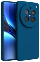 Kapa Matte Protective Lens Flexible Back Cover for Vivo X200 Pro (5G) | Slim Silicone with Soft Lining Shockproof Full Body Bumper Case (Blue)